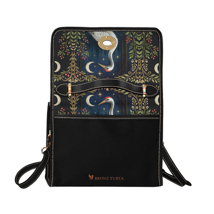 Crane Daru in the Enchanted Forest Shoulder Bag