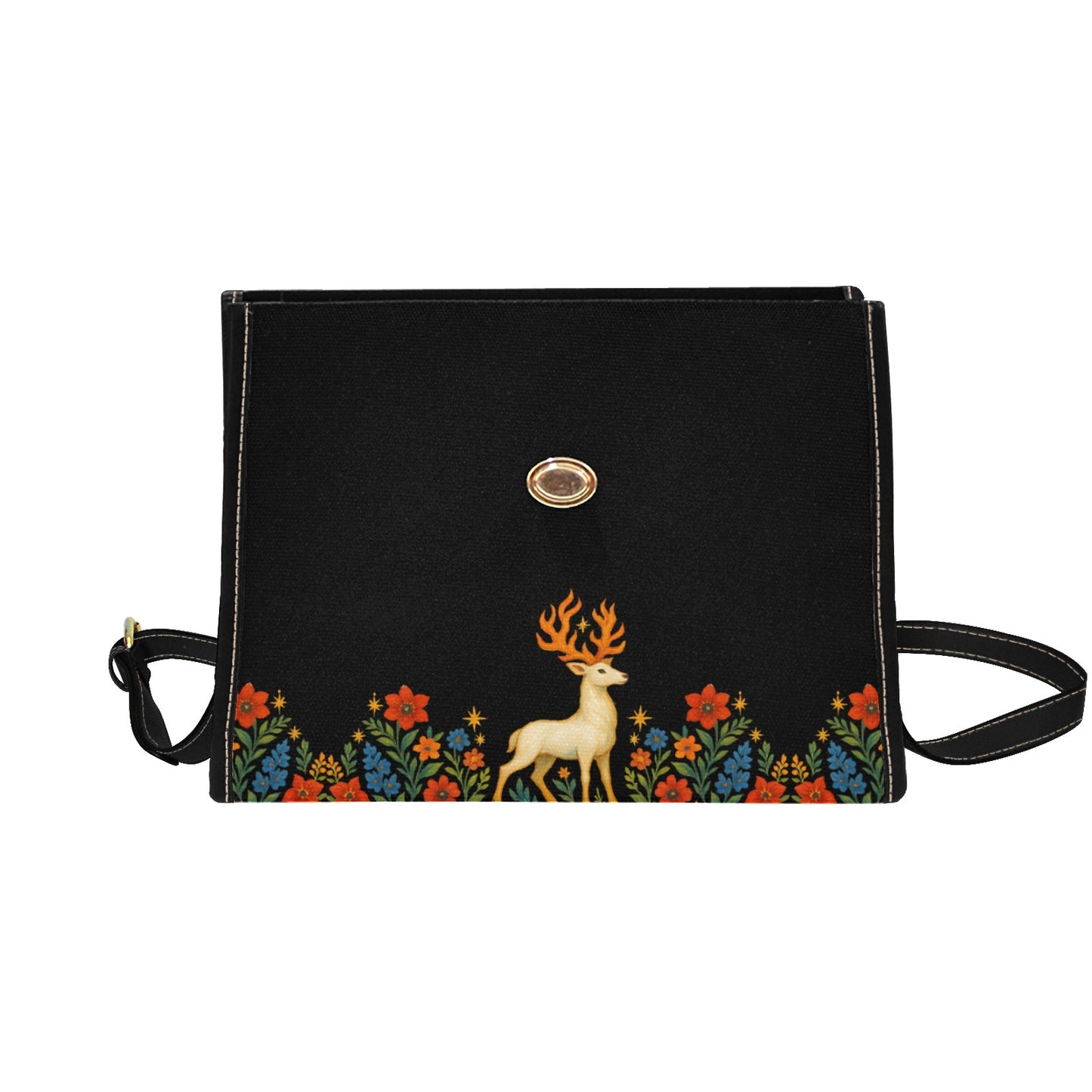 Csodaszarvas on the Flower Field Shoulder Bag