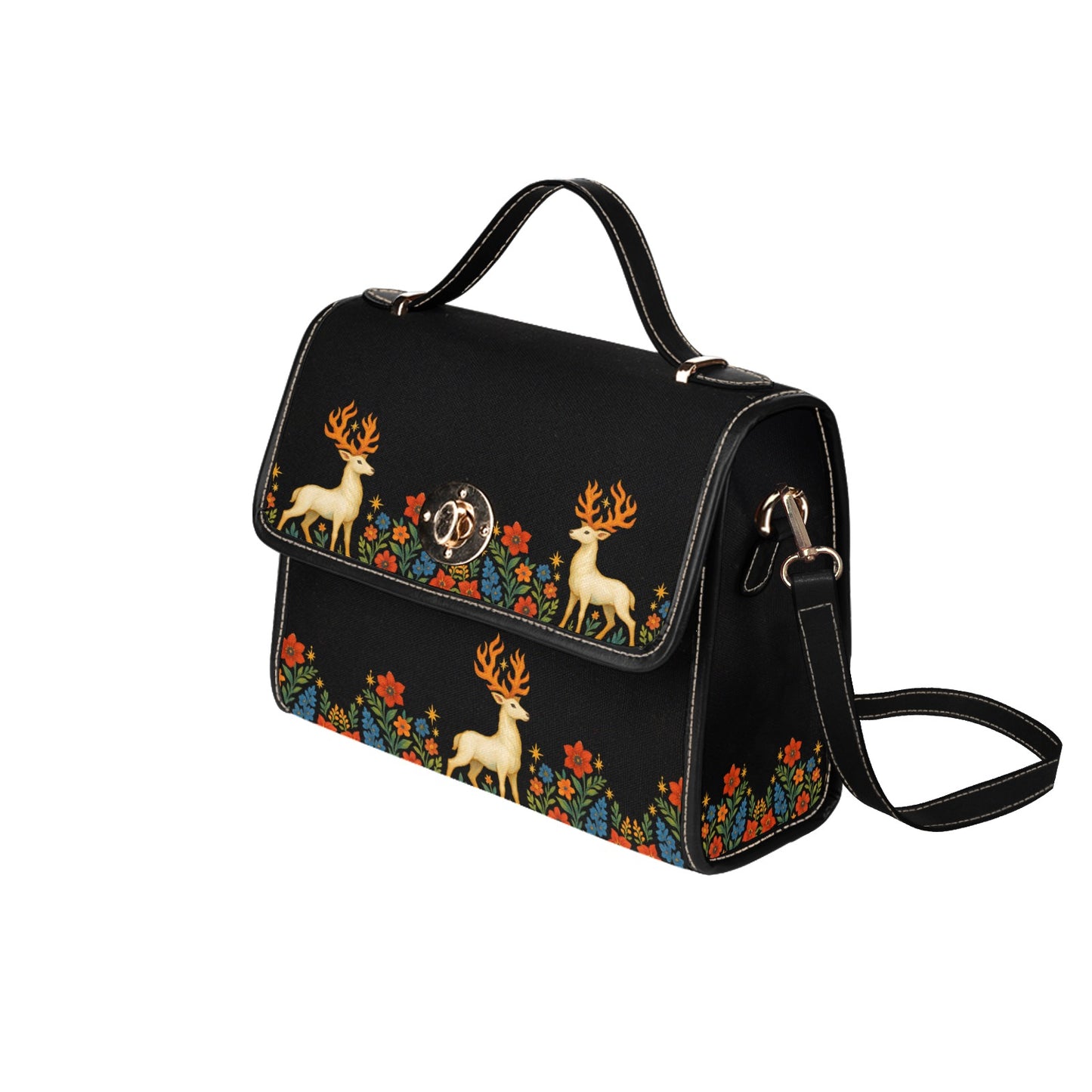 Csodaszarvas on the Flower Field Shoulder Bag