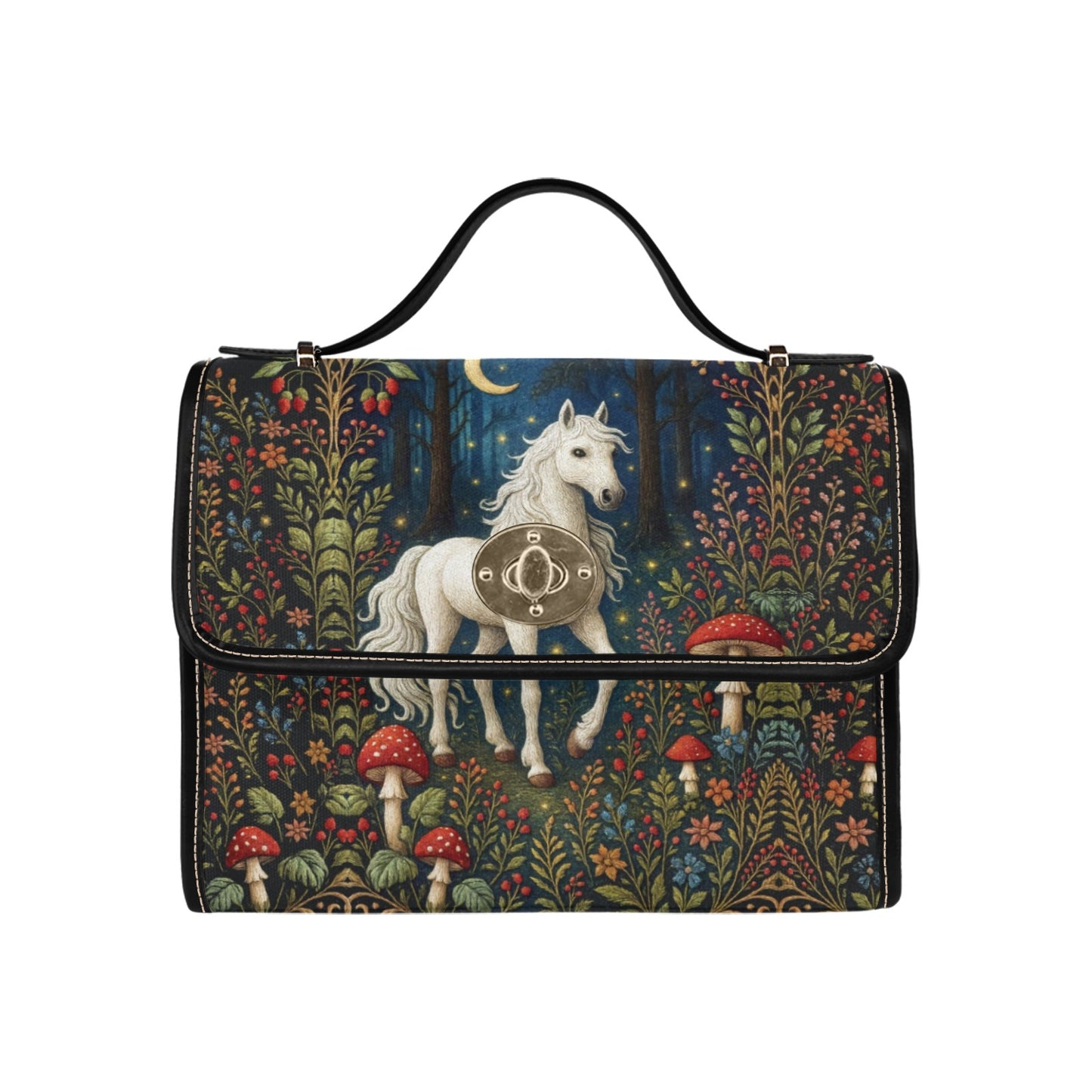Táltos Horse in the Enchanted Forest Shoulder Bag