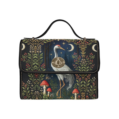 Crane Daru in the Enchanted Forest Shoulder Bag
