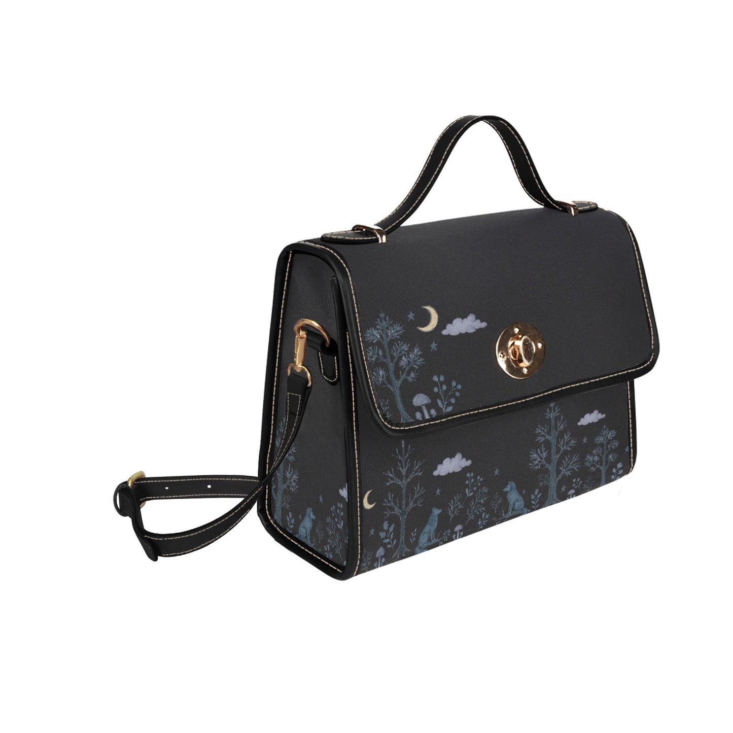 Dreamy Wolf in the Forest Shoulder Bag