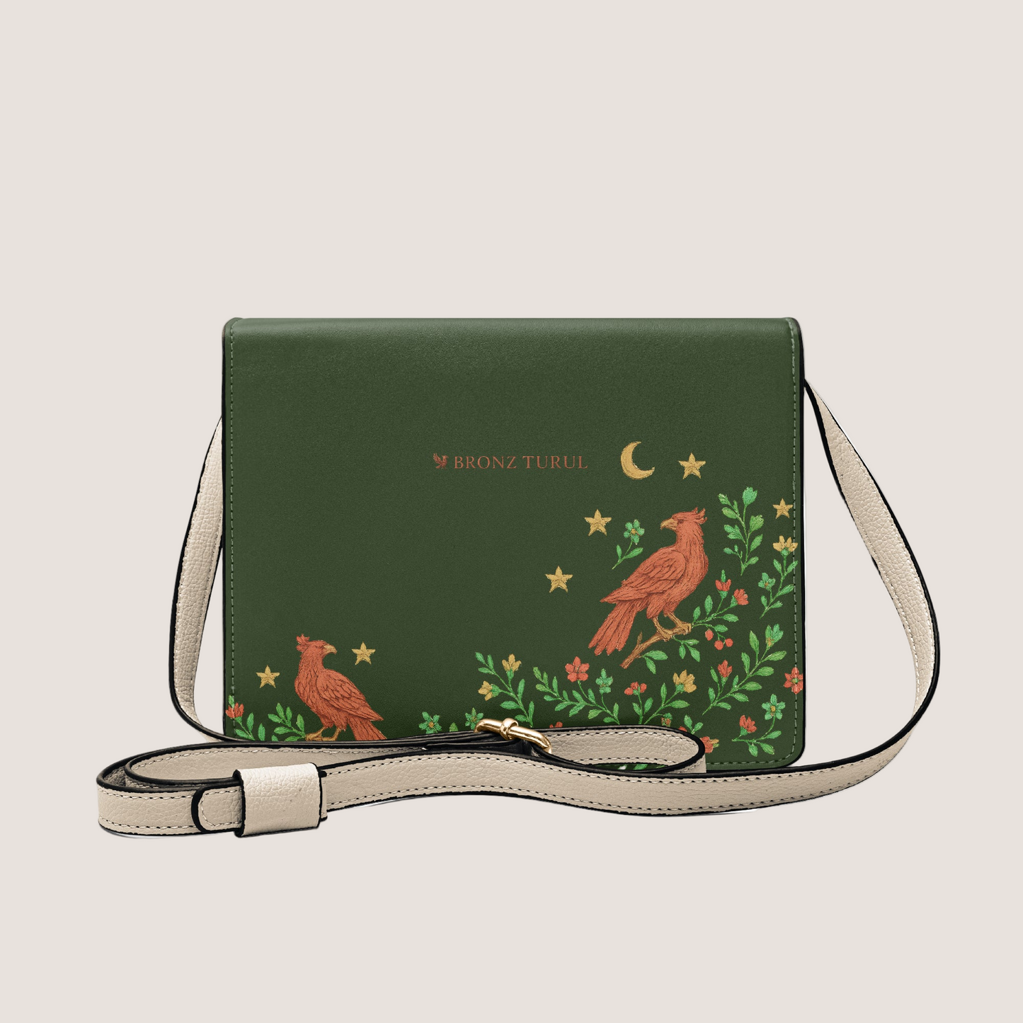 Turul Birds Sitting on Branches Crossbody Bag
