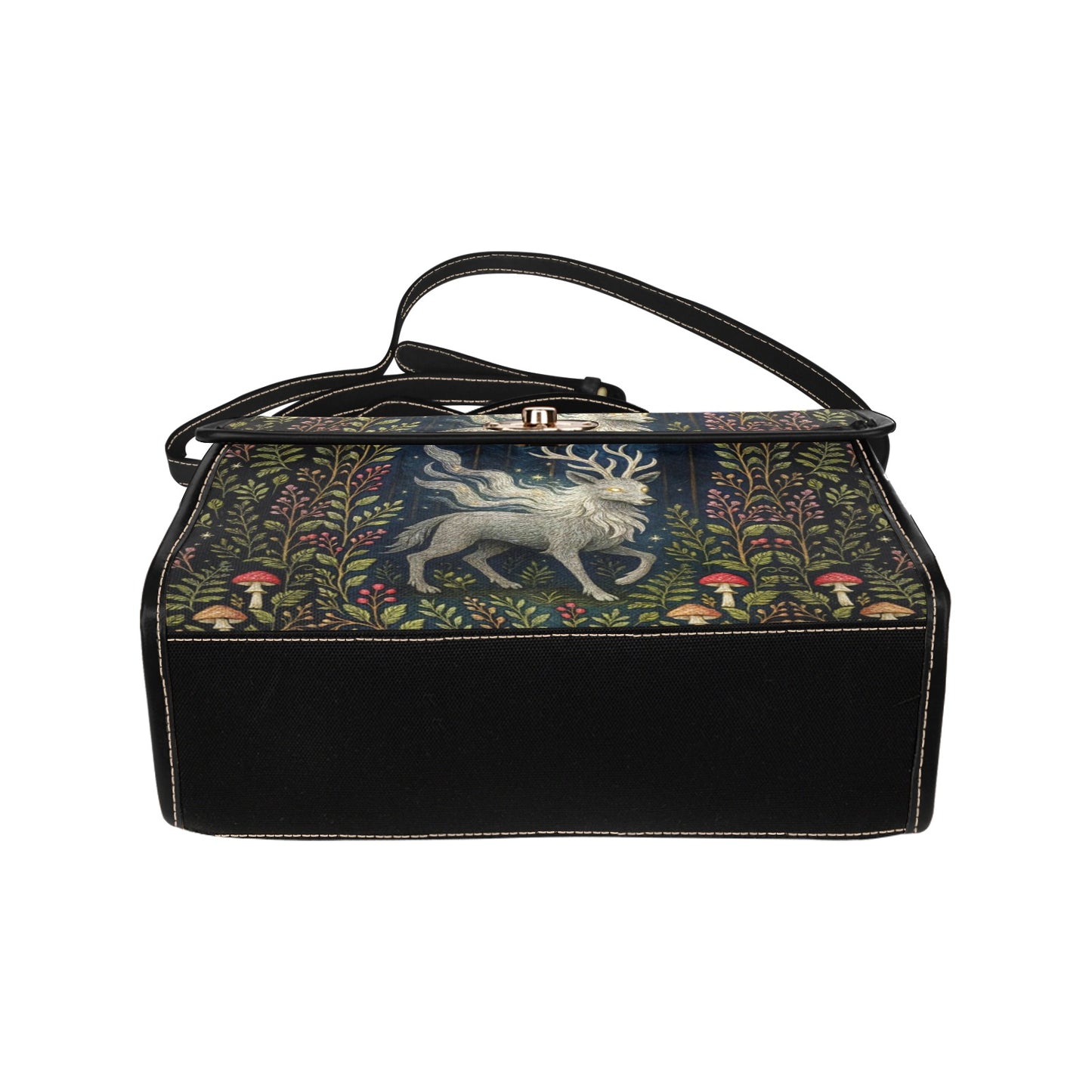 White Lidérc in Magical Forest Shoulder Bag