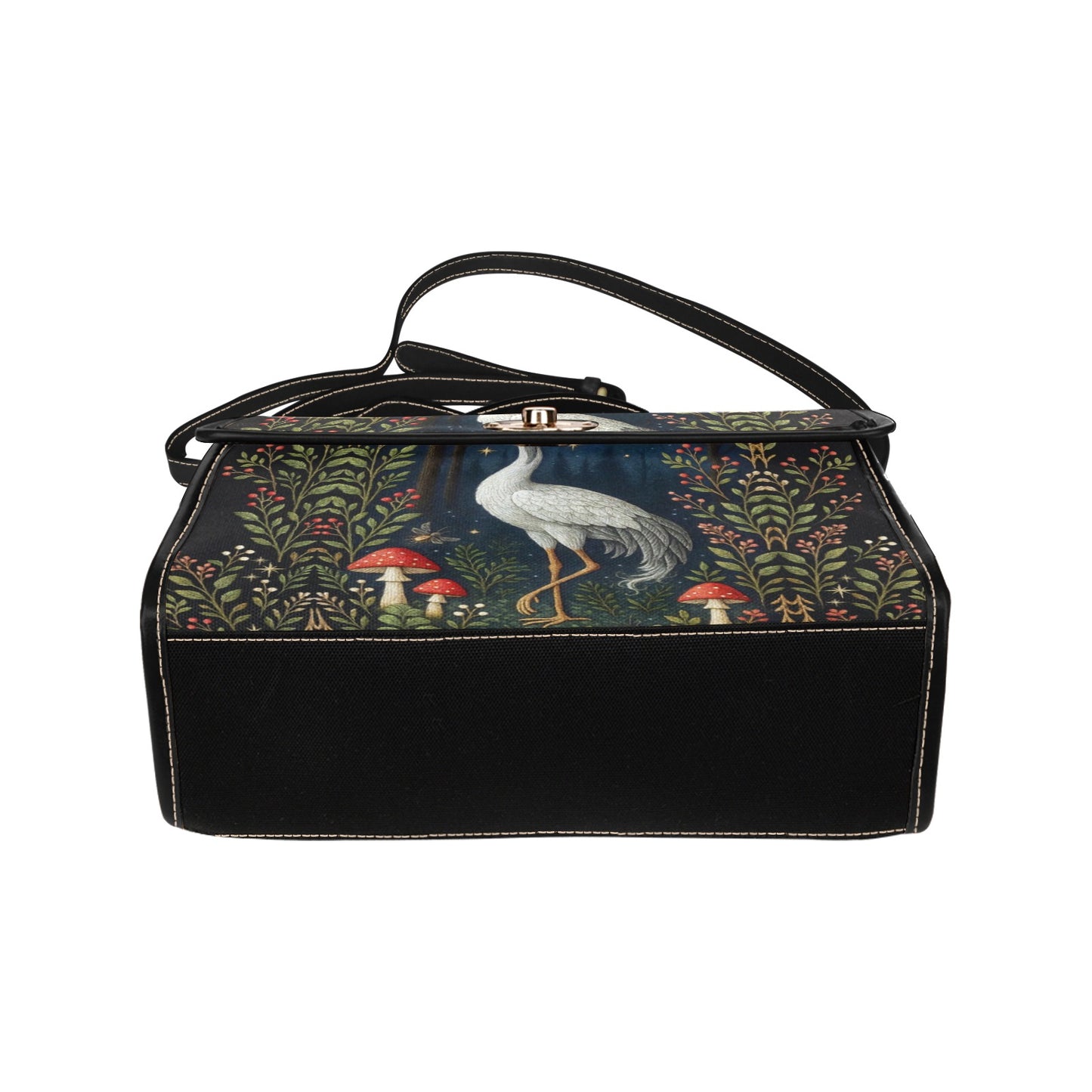 Crane Daru in the Enchanted Forest Shoulder Bag
