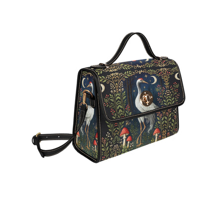 Crane Daru in the Enchanted Forest Shoulder Bag