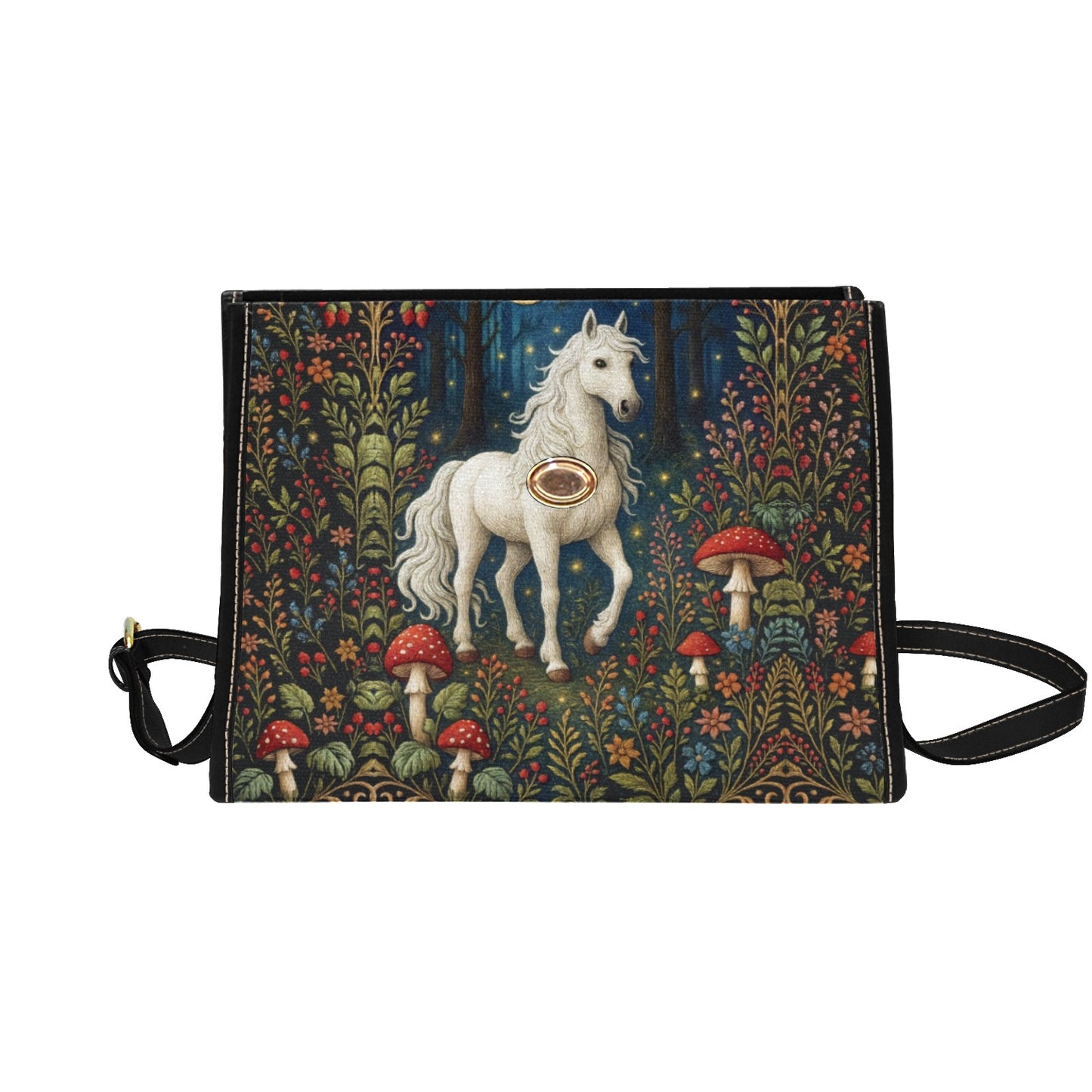 Táltos Horse in the Enchanted Forest Shoulder Bag