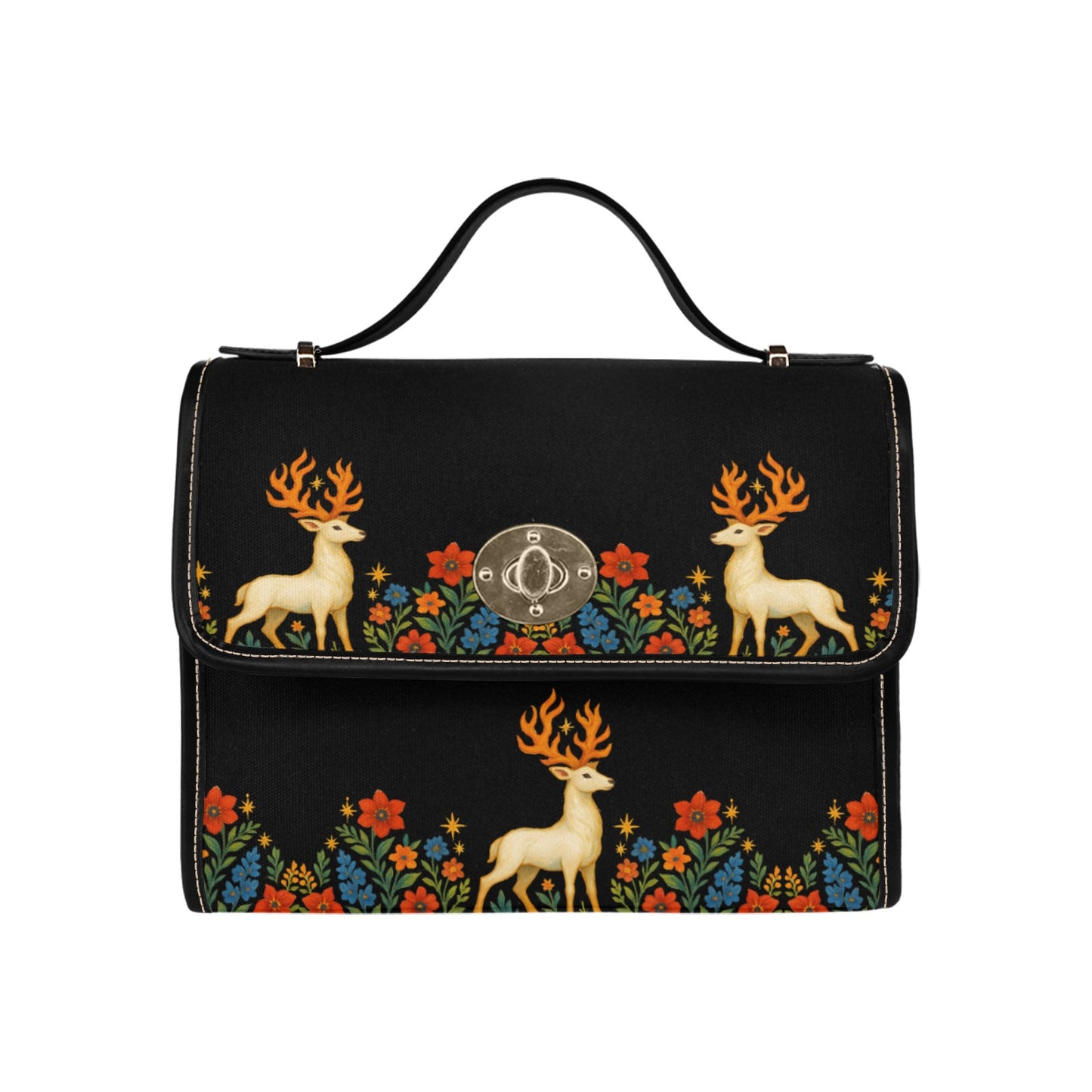 Csodaszarvas on the Flower Field Shoulder Bag