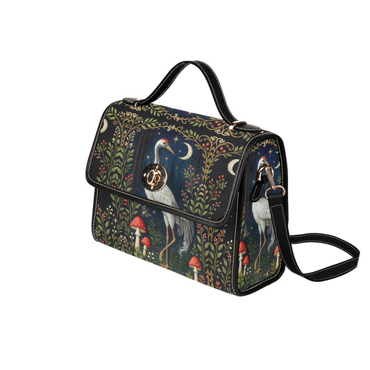 Crane Daru in the Enchanted Forest Shoulder Bag